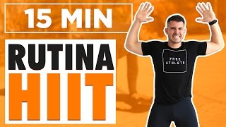 Rutina de ejercicios para adelgazar  Cardio HIIT  15 minutos [upl. by Selwin]