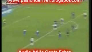 Gol de Saviola a Boca Apertura 2000  Relato Atilio Costa Febre [upl. by Drusie]