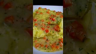 Kabeljauw in Romige RouxSaus en Aardappelpuree 🐟🥕🍽️ shorts comfortfood fyp cooking [upl. by Boyes360]