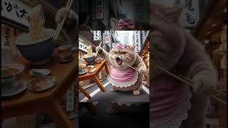 A cat dose not like to eat and drops it in anger cat ai cute catlover funny shortvideo love [upl. by Inaluiak]