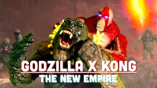 Godzilla x Kong The New Empire  Kong vs Skar King  Stop Motion [upl. by Jojo192]