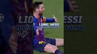 TOP 5 Goles de falta Lionel Messi football footballshorts freekick [upl. by Aihsenat]