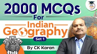 2000 MCQs for Indian Geography  Geography MCQs  Indian Geography  Set 1 [upl. by Yeltnarb]