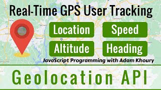 RealTime GPS User Tracking Geolocation API JavaScript Programming [upl. by Ralyks]