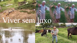 Curtindo o sítio e pescando com a irmã Nadir em Santa Maria do Rio do Peixe… [upl. by Najib]