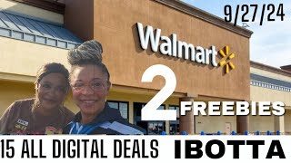 Walmart Deals 92724 Walmart Ibotta Haul Couponing At Walmart This Week 2 FREEBIE 15 EASY DEALS [upl. by Atoked883]