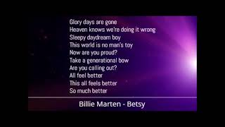 Billie Marten  Betsy Lyrics [upl. by Aenahs]