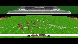 Visual amp Drill Design Animation  2022 Hurricane HS Marching Band WV  quotPandora Reopenedquot [upl. by Lemmuela473]