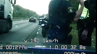 Sport bike chased by Volvo V70 T6 unmarked Police in Sweden Driver sentenced [upl. by Polivy]