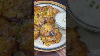 Crispy Smashed Parmesan Potatoes 🔥 potatorecipes smashedpotatoes crispypotatoes shortsfeed fy [upl. by Monteith872]