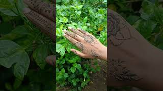 Mehndi designs back hand shorts viralvideo mehndi [upl. by Wolfort]