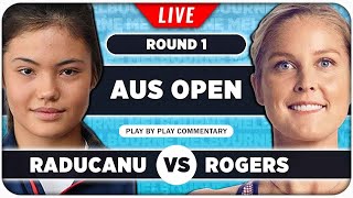 RADUCANU vs ROGERS • Australian Open 2024 • LIVE Tennis PlaybyPlay Stream [upl. by Yrod733]