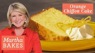 How to Make Martha Stewarts Orange Chiffon Cake  Martha Bakes Recipes  Martha Stewart [upl. by Nahseez]