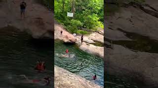 පීනන්න බැරිනම් පනින්න එපා  meemure travel jumping bathing shortsvideo srilanka [upl. by Eimar]