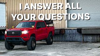 QampA YOUR QUESTIONS ANSWERED ABOUT THE 2022 NISSAN FRONTIER BUILD [upl. by Male]