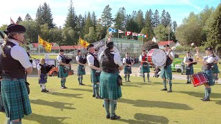 Battle of the Somme and Heights of Dargai by Newtonhill Pipe Band at Braemar Gathering site in 2019 [upl. by Terrill]