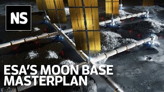 Hassell and ESA unveil their concept for a permanent base on the moon [upl. by Acnayb]