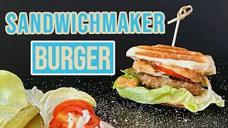 Burger im Sandwichmaker selber machen  einfach und leckeres Rezept für Buns Patties und Sauce [upl. by Kerred]