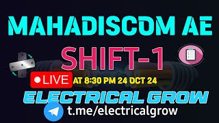 II MAHADISCOM AE II shift 1 paper 24 oct 2024 [upl. by Nikal]