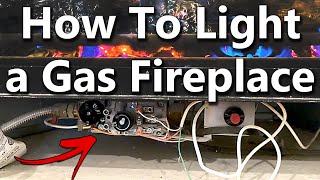 How To Light a Gas Fireplace Pilot [upl. by Mastic]