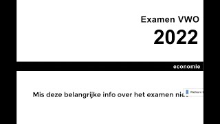 VWO  zo ziet het 2e tijdvak examen economie van 2022 eruit [upl. by Mehetabel]