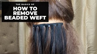 How to remove beaded weft braidless sewin [upl. by Acissehc963]