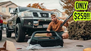 INSTALLING THE ROUGH COUNTRY BULL BAR ON A Nissan Titan WITH LED LIGHTS [upl. by Mile478]