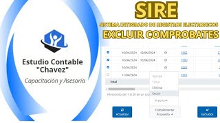 COMO EXCLUIR COMPROBANTES DE PAGO DEL SISTEMA INTEGRADO DE REGISTROS ELECTRONICOS  SIRE [upl. by Sanson343]