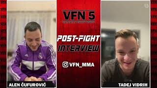 VFN 5 Postfight interview with Alen Čufurović [upl. by Ibrahim]