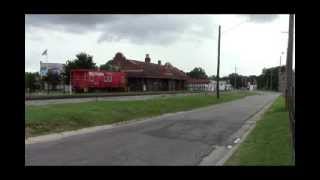 NS local from Thomaston GA going by the depot and caboose at Barnesville Ga [upl. by Aniaj]