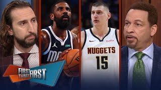 Kyrie hits gamewinner crowned ‘most skilled ever’ amp Mavs defeat Nuggets  NBA  FIRST THING FIRST [upl. by Arded]