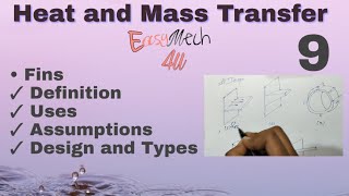 Fins  Definition Uses Assumptionsdesigns and types heat and mass transfer lacture 9 [upl. by Neelon]