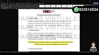 🔴 ACS07 Semana 07  Tema 01 Tarea  Práctica Calificada 1 PC1 REDACCIÓN DE TEXTOS 1 923814524 [upl. by Aveneg]