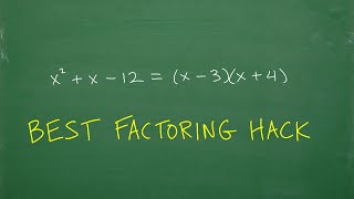 Best Algebra FACTORING Hack Ever Trinomials [upl. by Yoko]