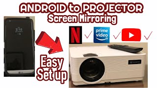 HOW TO CONNECT ANDROID TO PROJECTOR  SCREEN MIRRORING  VANKYO LEISURE 470 [upl. by Kennard]