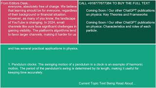 Applications of Harmonic Motion 21 10 24 15 50 49 Shorts YouTube Trending Viral [upl. by Hanshaw581]