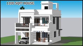 1100 SQFT Villa Design  2 Floor Modern Villa Design  4 Bedroom 3D House Design Gopal Architecture [upl. by Anail]