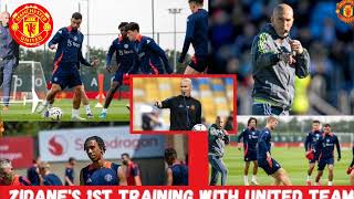 Zinedine Zidane attends clubs training session as Erik ten Hag fights to save Man Utd job [upl. by Jehoash]