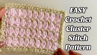 CROCHET CLUSTER STITCH [upl. by Nylessej95]