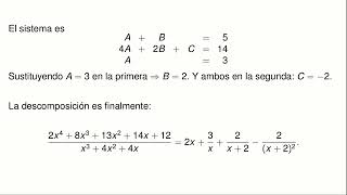 Descomposición en fracciones simples [upl. by Aibar]