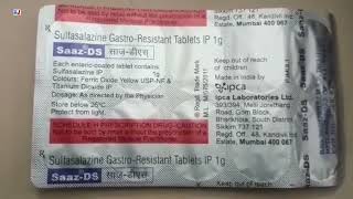 SaazDS Tablet  Sulfasalazine Tablets  Sulfasalazine 1g Tablet  Saaz DS Tablet Uses Side effects [upl. by Drape]