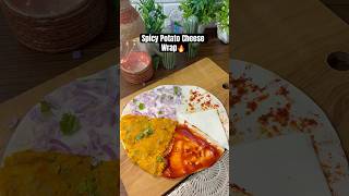 Spicy Potato Cheese Wrap🔥 shorts youtubeshorts potatorecipe shortsfeed ytshots trending [upl. by Noivart]