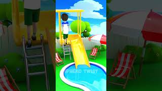 Bros Trying Water Slide 😂 animatedshort funnyanimation shorts animation blenderanimation [upl. by Faletti]