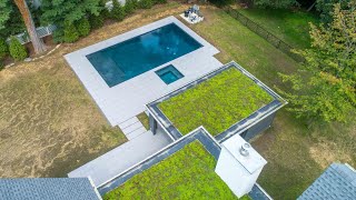 Luxurious Home with Stunning Pool and Porcelain Pavers  Featuring Light Grey Porcelain in Rye NY [upl. by Otxis111]