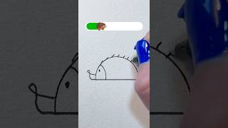 How To Draw a Hedgehog step by step for Kids 🦔 [upl. by Yartnod]