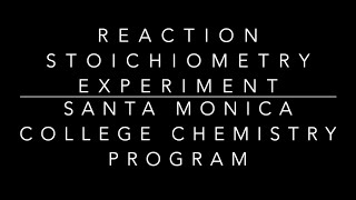 SMC Chem 11 Reaction Stoichiometry of IronPhenanthroline Complex Ion [upl. by Marcy]