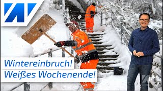 Winterwetter am Wochenende Schnee und Frost kehren zurück Danach Tauwetter und Hochwasser [upl. by Eyt]