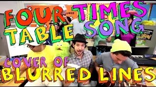 Four Times Table Song Blurred Lines Cover with Classroom Instruments [upl. by Ojadnama]