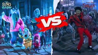 SING Thriller VS Michael Jackson Thriller SINGING amp DANCE Comparison Full Ending Scene HD [upl. by Ynattirb313]