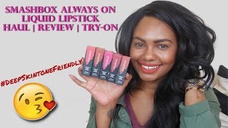 Smashbox Always On Liquid Lipstick  Deep Skin Friendly Swatches [upl. by Anaehr428]